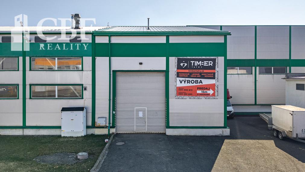SKLAD /VÝROBNÝ PRIESTOR 636 m², MATEJOVCE – PRIEMYSELNÁ ZÓNA
