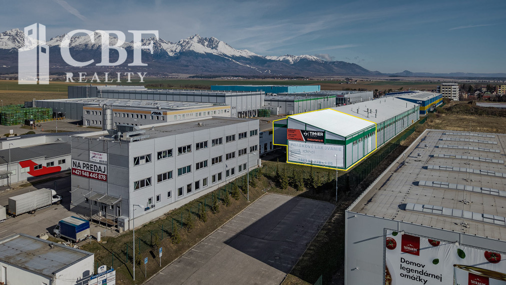 SKLAD /VÝROBNÝ PRIESTOR 636 m², MATEJOVCE – PRIEMYSELNÁ ZÓNA